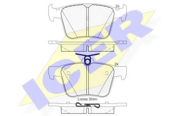 182098 ICER Brake Pad Set, disc brake