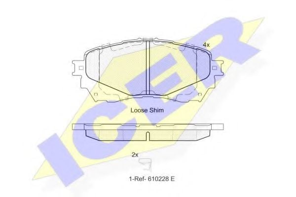182126 ICER Brake Pad Set, disc brake