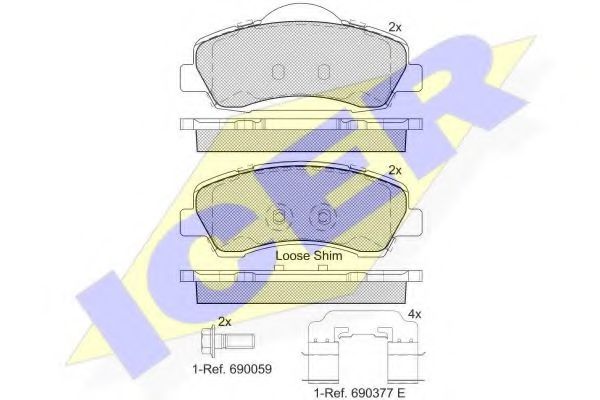 182131-067 ICER Brake System Brake Pad Set, disc brake