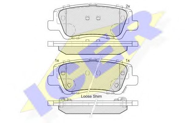 182157 ICER Brake Pad Set, disc brake