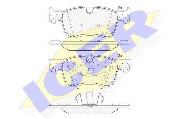 182158 ICER Brake Pad Set, disc brake