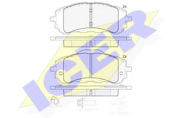 182160 ICER Brake Pad Set, disc brake