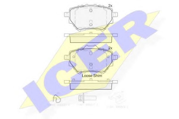 182162 ICER Brake System Brake Pad Set, disc brake
