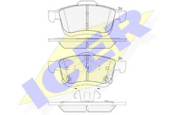 182165 ICER Brake System Brake Pad Set, disc brake