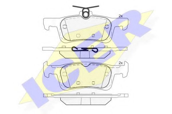 182174 ICER Brake System Brake Pad Set, disc brake