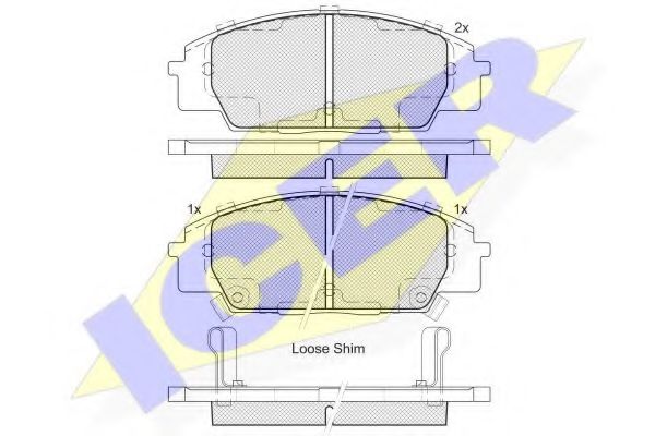 182179 ICER Brake System Brake Pad Set, disc brake