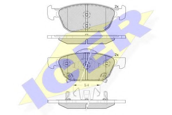 182183 ICER Brake System Brake Pad Set, disc brake