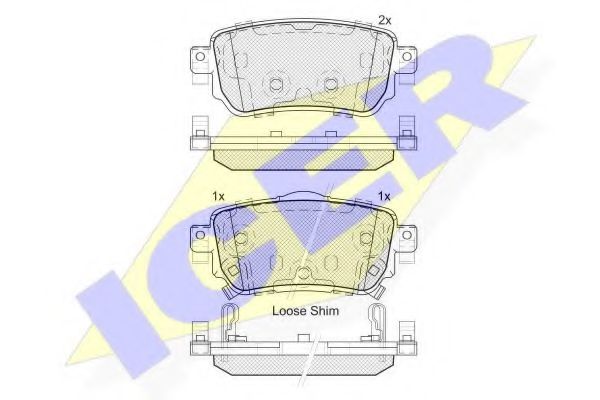 182188 ICER Brake System Brake Pad Set, disc brake