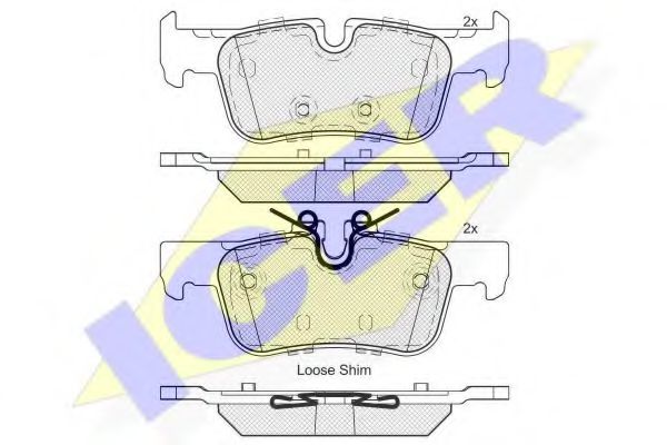 182193 ICER Brake Pad Set, disc brake