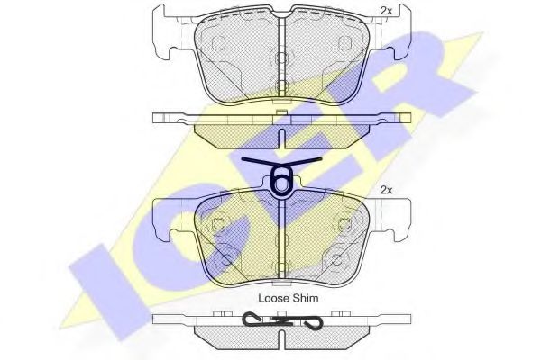 182198 ICER Brake Pad Set, disc brake