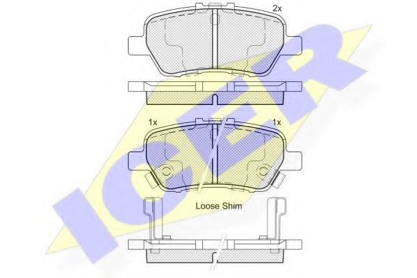 182215 ICER Brake Pad Set, disc brake