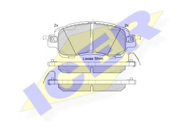 182235 ICER Brake Pad Set, disc brake