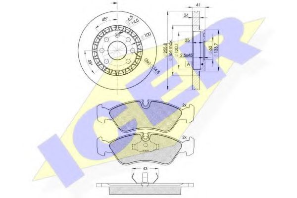 30758-9042 ICER Brake Set, disc brakes