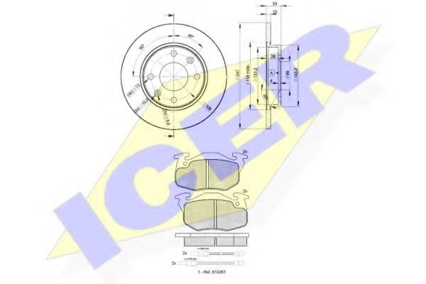 30864-4689 ICER Brake Set, disc brakes