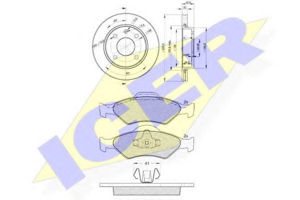 31344-1064 ICER Brake System Brake Pad Set, disc brake