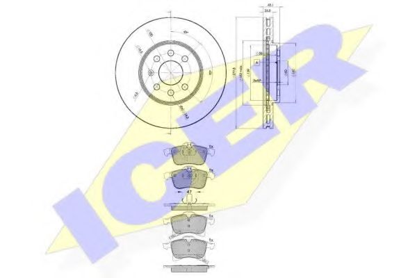 31592-9001 ICER Brake Pad Set, disc brake