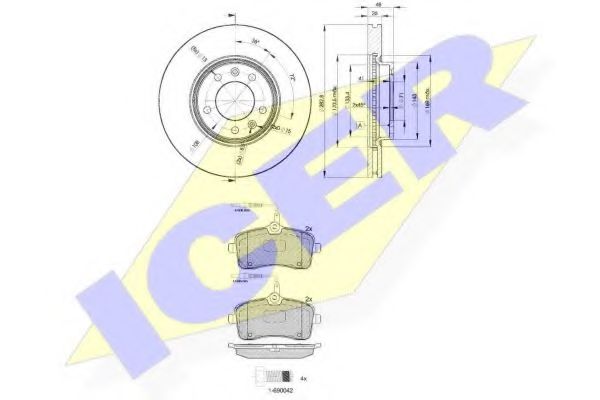 31656-4685 ICER Brake Set, disc brakes