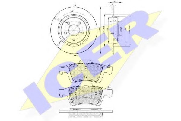31743-3962 ICER Brake Set, disc brakes
