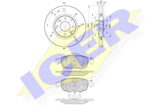 31852-4752 ICER Brake Pad Set, disc brake