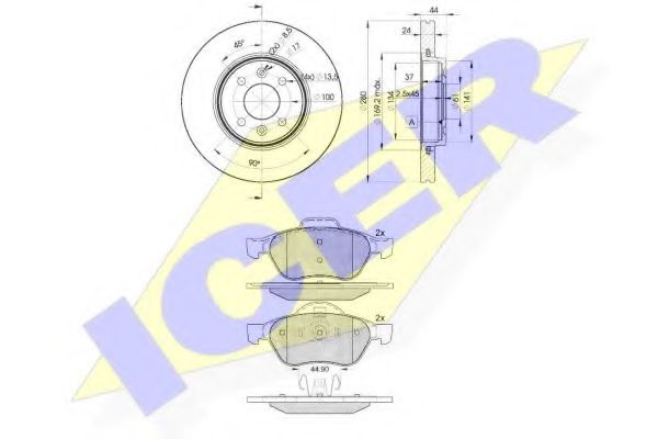 31860-7829 ICER Brake Set, disc brakes