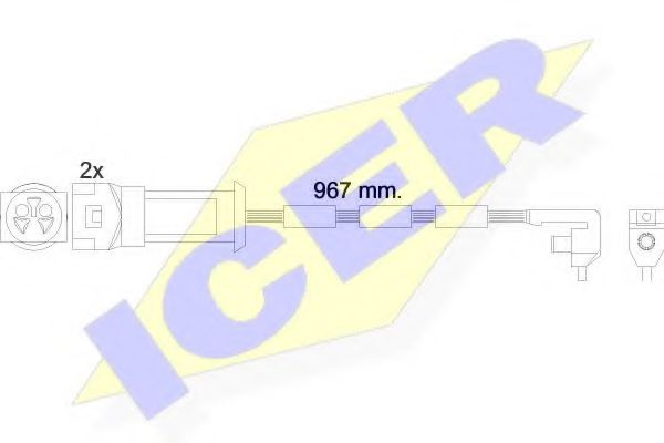 610069 E C ICER Warning Contact, brake pad wear