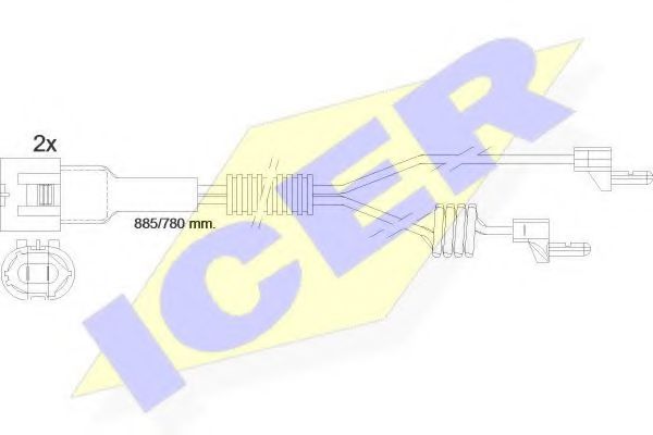 610098 E C ICER Bremsanlage Warnkontakt, Bremsbelagverschleiß