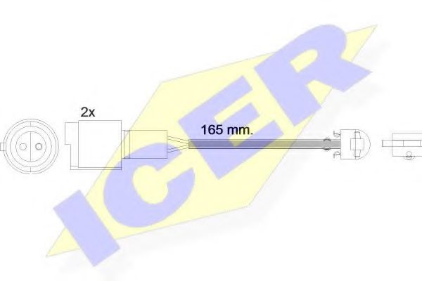 610238 E C ICER Warning Contact, brake pad wear