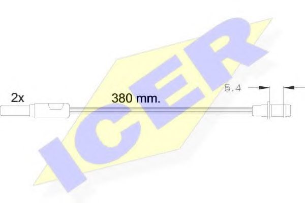 610244 E C ICER Сигнализатор, износ тормозных колодок