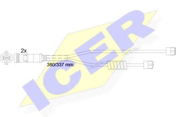 610303 E C ICER Warning Contact, brake pad wear