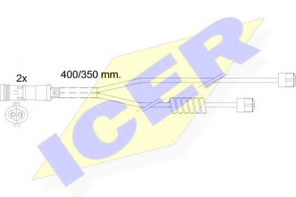 610338 E C ICER Warning Contact, brake pad wear