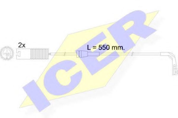 610388 E C ICER Warning Contact, brake pad wear