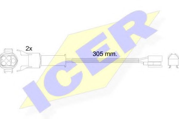 610449 E C ICER Brake System Warning Contact, brake pad wear