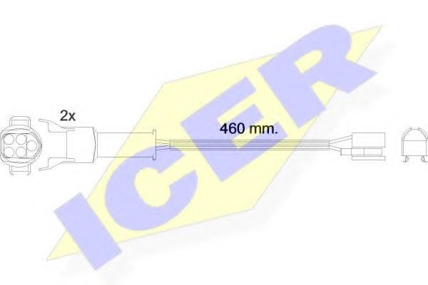 610456 E C ICER Warning Contact, brake pad wear