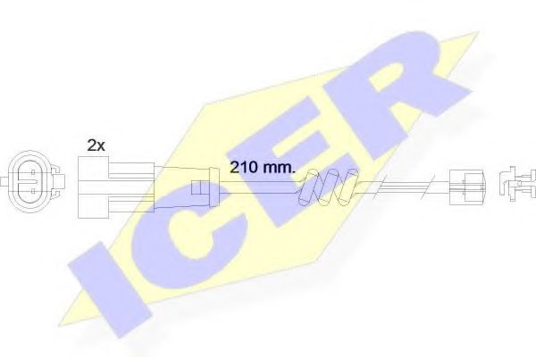 610471 E C ICER Warning Contact, brake pad wear