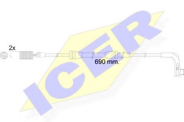 610479 E C ICER Brake System Warning Contact, brake pad wear