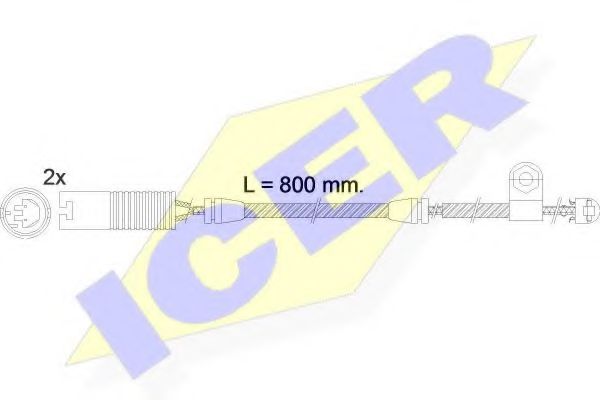 610499 E C ICER Brake System Warning Contact, brake pad wear