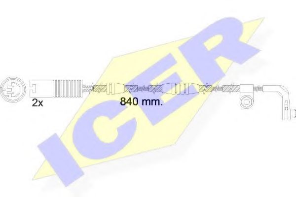 610502 E C ICER Warning Contact, brake pad wear