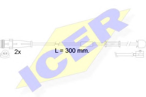 610504 E C ICER Warning Contact, brake pad wear