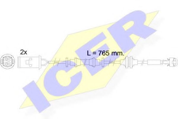 610535 E C ICER Warning Contact, brake pad wear