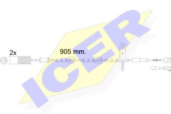 610543 E C ICER Brake System Warning Contact, brake pad wear