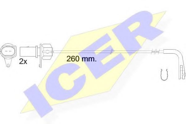 610545 E C ICER Brake System Warning Contact, brake pad wear