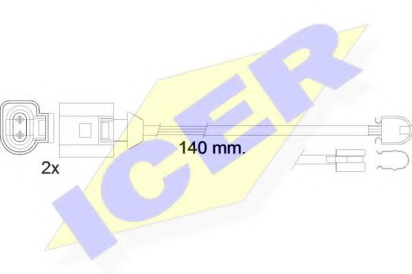 610547 E C ICER Warning Contact, brake pad wear