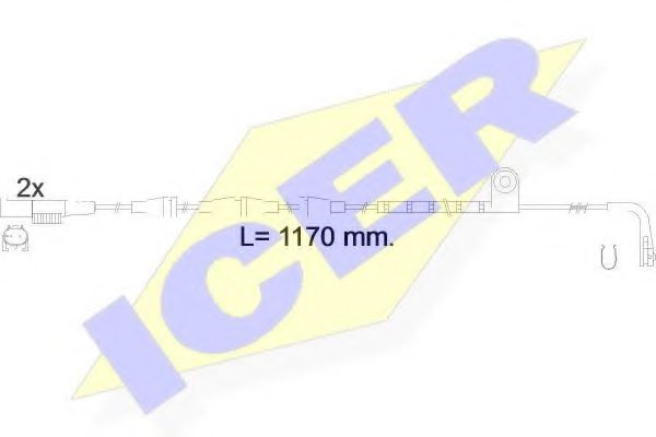 610550 E C ICER Bremsanlage Warnkontakt, Bremsbelagverschleiß