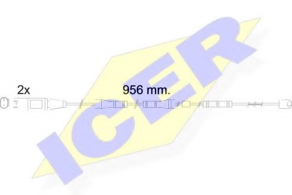 610556 E C ICER Warning Contact, brake pad wear