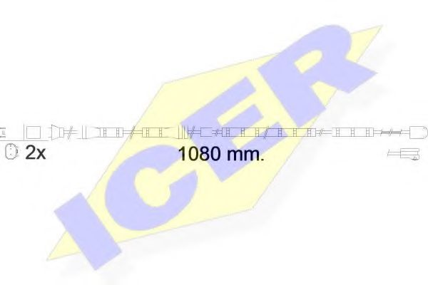 610558 E C ICER Warning Contact, brake pad wear
