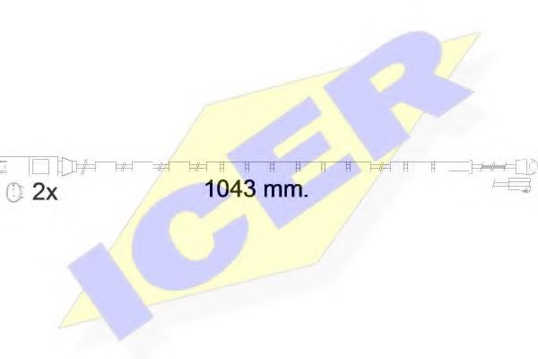 610560 E C ICER Warning Contact, brake pad wear