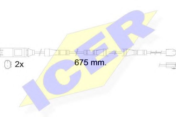 610561 E C ICER Bremsanlage Warnkontakt, Bremsbelagverschleiß