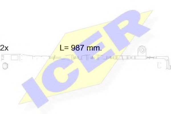 610571 E C ICER Тормозная система Сигнализатор, износ тормозных колодок