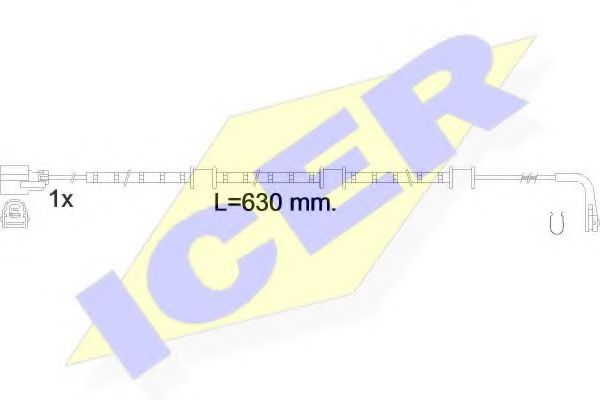 610591 C ICER Warning Contact, brake pad wear