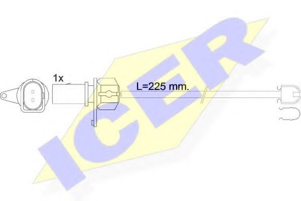 610599 C ICER Warning Contact, brake pad wear